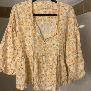 Free People floral top, size medium